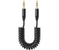 кабель AUX 3.5 - 3.5 (витой крупно) силиконовый черный, цветной 1,2м