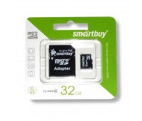 Карта памяти Micro SDHC Smart Buy 32GB Class 10 (c адаптером)