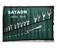 SATA 14PCS/8-24mm набор ключей (рожково/накидных) комплект 14 шт