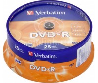 Диски Verbatim DVD+R 4.7Gb 16x Cake/25