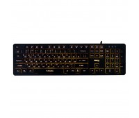 Клавиатура KK-ML17U BLACK Dialog Katana - Multimedia, с янтарной подсветкой клавиш, USB, черная
