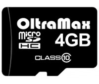 Карта памяти Micro SDHC 4Gb OltraMax Class 10 c адаптером