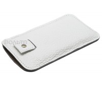Чехол DM Base Eco р31 кожа белая мате: iPhone 3/4/Samsung