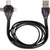 Кабель RITMIX RCC-300 USB-microUSB,Type-C, iPhone Black в категории кабель USB 2.0 (micro, mini, OTG)