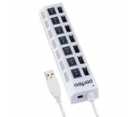 Хаб USB Perfeo 7 Port, (PF-H033 White) белый