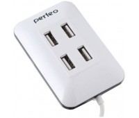 Хаб USB Perfeo 4 Port, (PF-VI-H028 White) белый