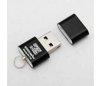 Card Reader (mini) USB 2.0 для Micro SD (SY-Т18) Чер/бел