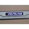Накладки на пороги с подсветкой Toyota Rav4 (Вlue)