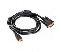 Кабель HDMI-DVI-D (шт/шт) 1,5М v1.4 2 фильтра Red-Black (Shone)
