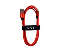 Кабель iphone 5 PERFEO USB - 8PIN Lightning красный 3 м.
